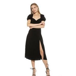 Alexia Admor | Sweetheart Neckline Black Midi dress